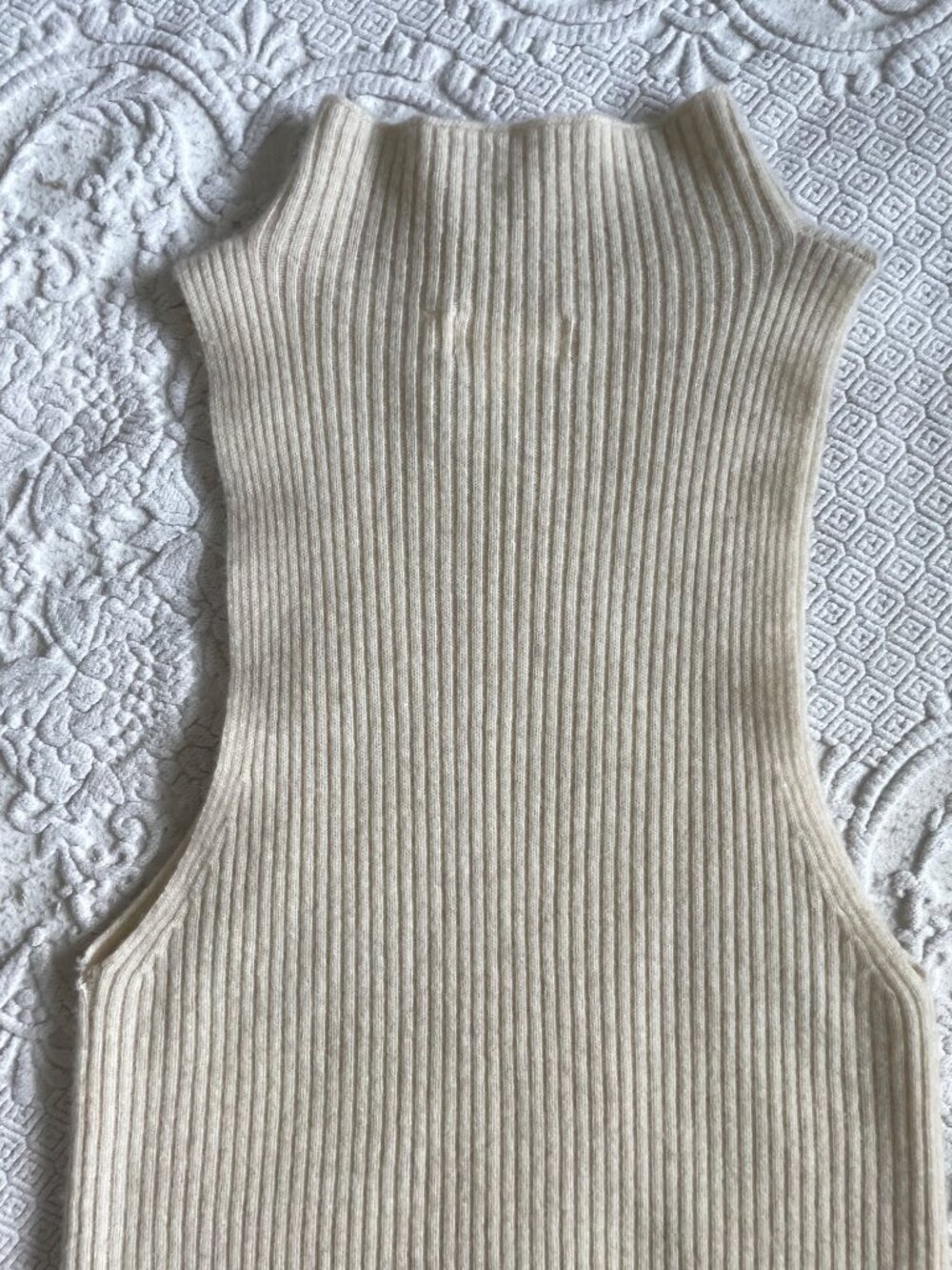 Maeve Anthropologie Cashmere Ribbed Sleeveless Turtleneck Sweater Top Small - Picture 10 of 15